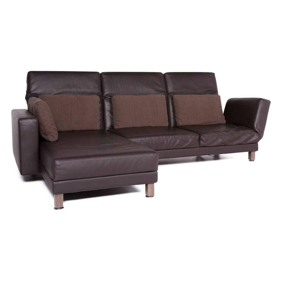 Brühl Moule Leder Ecksofa Braun Echtleder Sofa Couch Funktion #8414