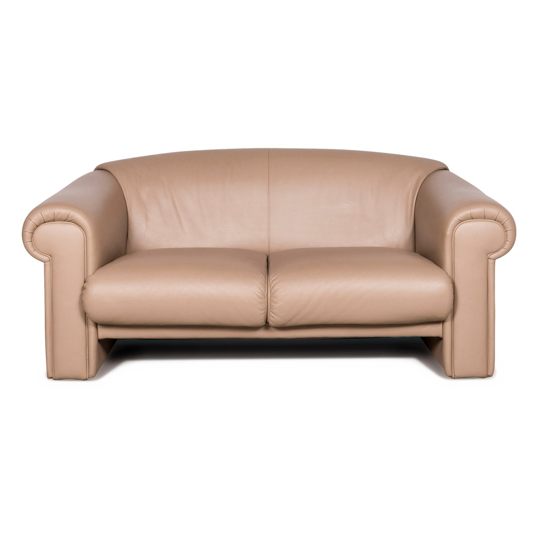 Brühl Ampiezza Designer Leder Sofa Cognac Zweisitzer Echtleder Couch #8342