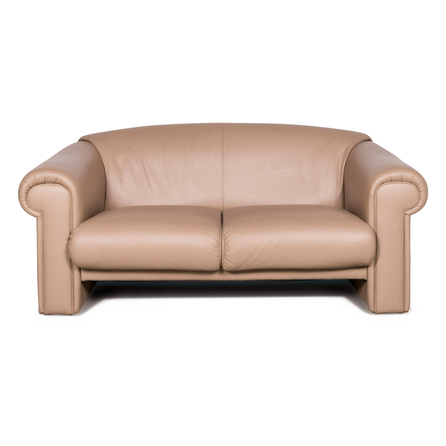 Brühl Ampiezza Designer Leder Sofa Cognac Zweisitzer Echtleder Couch #8342