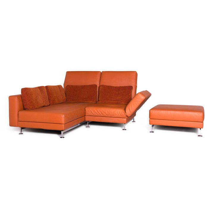 Brühl Moule Designer Sofa Garnitur Orange Ecksofa Hocker Funktion #8996