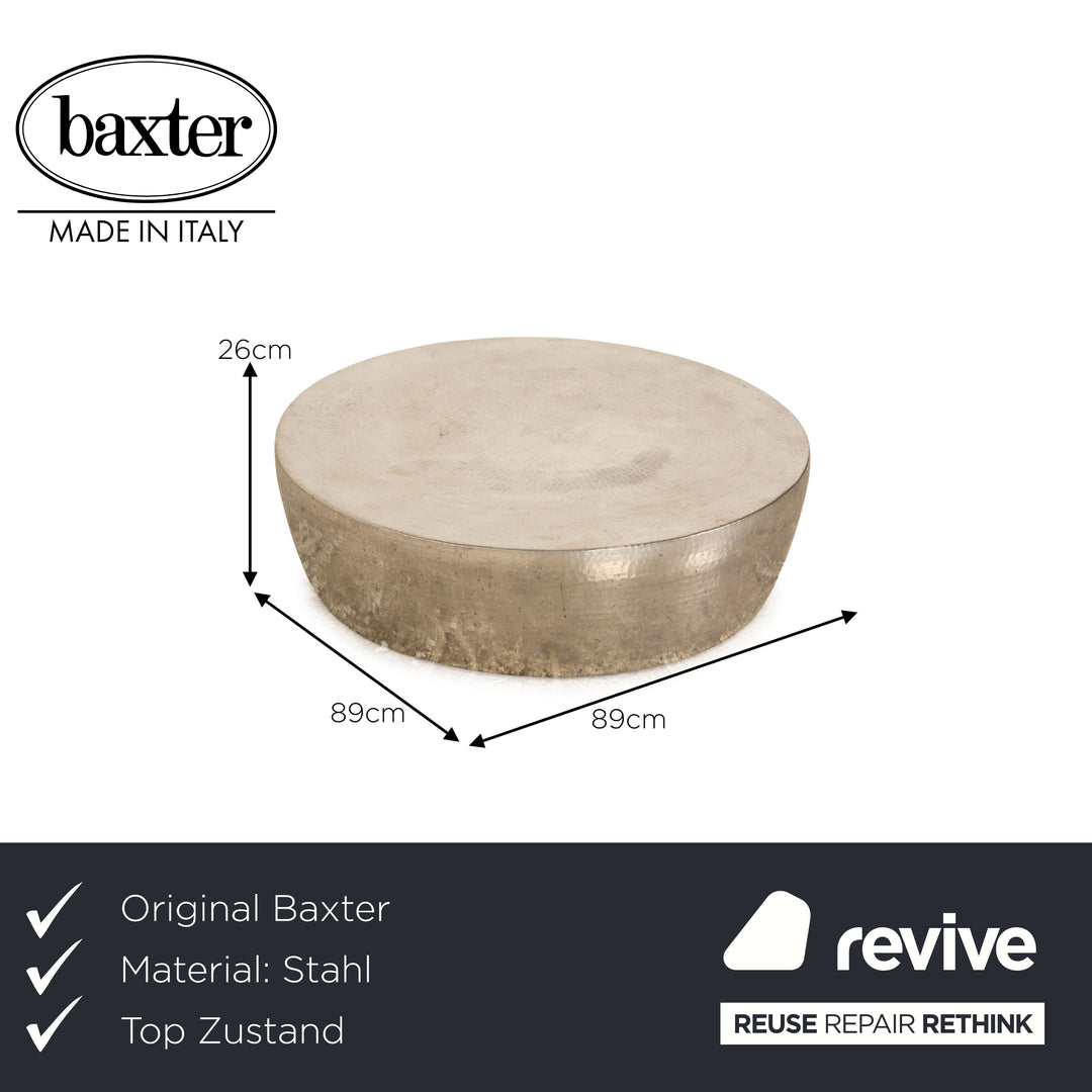 Baxter Table basse en acier Cairo Argenté