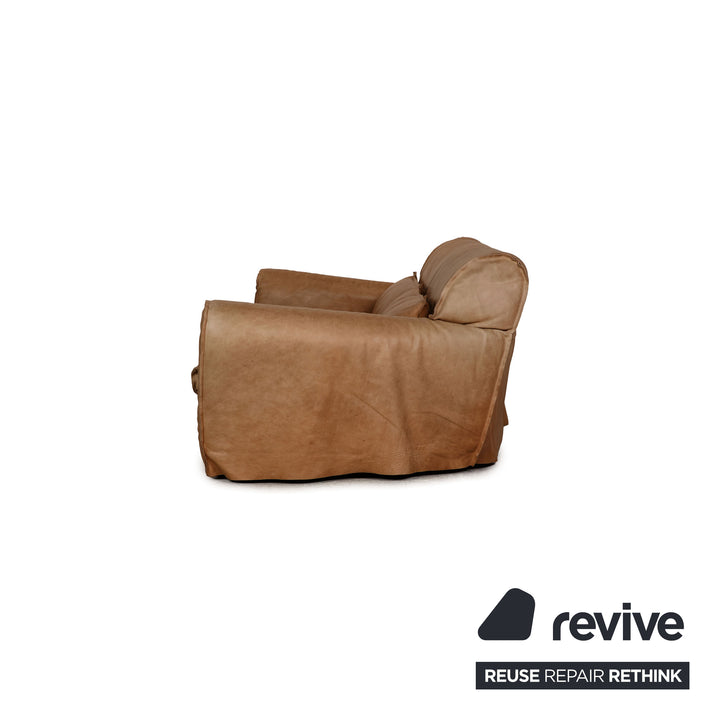 Baxter Housse Old Shabby Leder Braun Sofa Couch