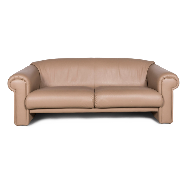 Brühl Ampiezza Designer Leder Sofa Cognac Dreisitzer Echtleder Couch #8341