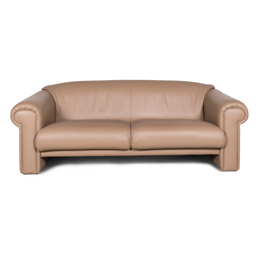 Brühl Ampiezza Designer Leder Sofa Cognac Dreisitzer Echtleder Couch #8341