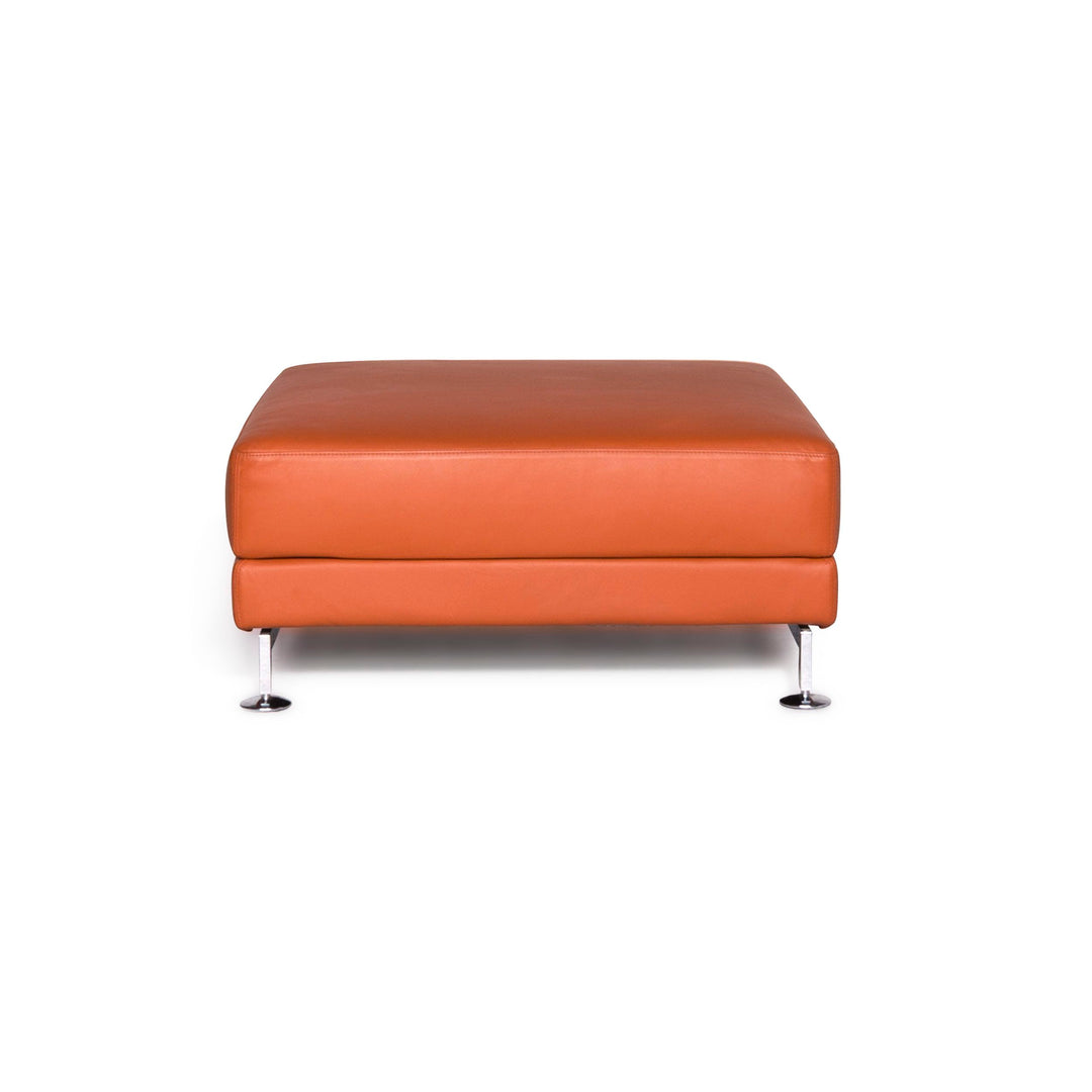 Brühl Moule Designer Leder Hocker Orange Schemel #8212