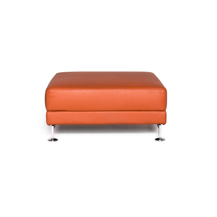 Brühl Moule Designer Leder Hocker Orange Schemel #8212