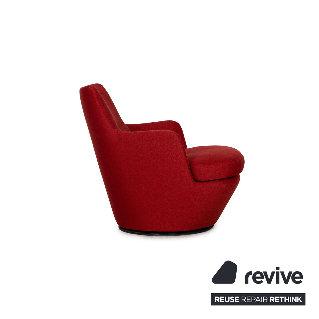 Bensen Lo Turn ensemble de fauteuils en tissu rouge fonction pivotante