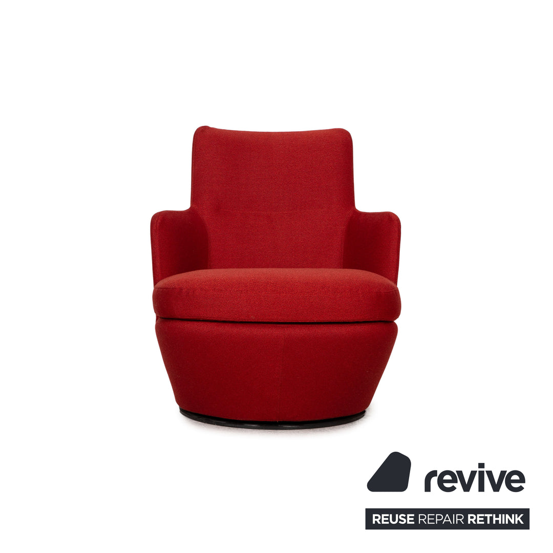 Bensen Lo Turn ensemble de fauteuils en tissu rouge fonction pivotante