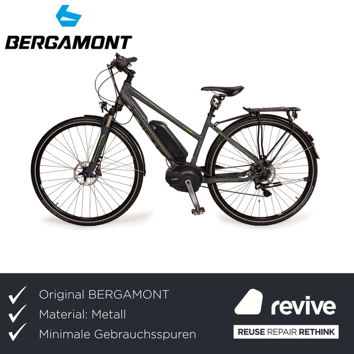 Vélo de randonnée électrique Bergamont E-LINE C XT 2014 gris vert vélo RH 44 cm