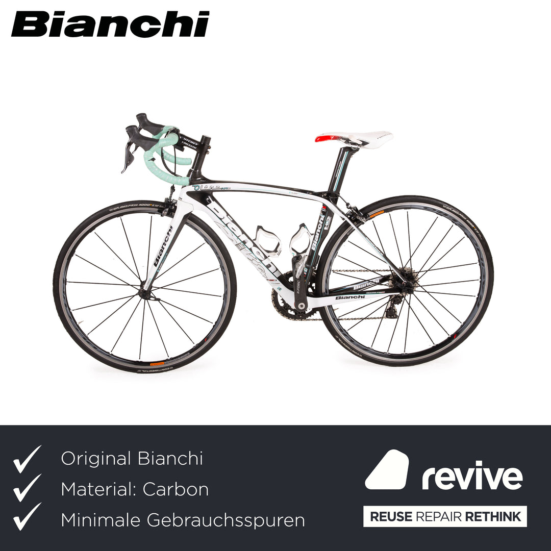Vélo de route Bianchi Oltre XR2 2014 en carbone blanc noir RH S
