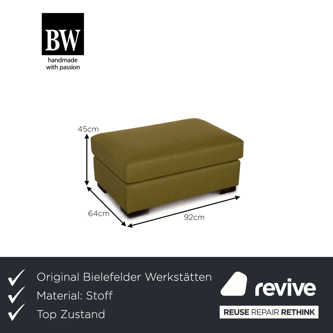 Tabouret en tissu Bielefelder Werkstätten vert olive