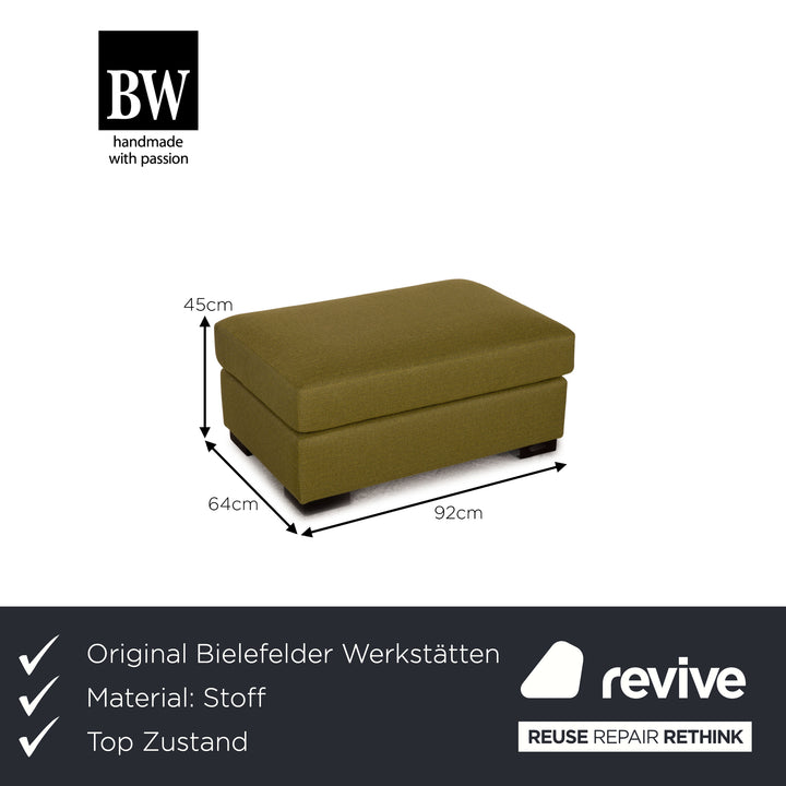 Tabouret en tissu Bielefelder Werkstätten vert olive