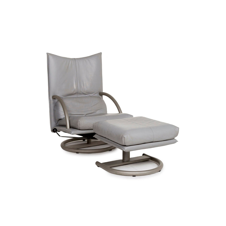Fauteuil en cuir BMP Rolf Benz avec tabouret chaise de relaxation fonction de relaxation #12826