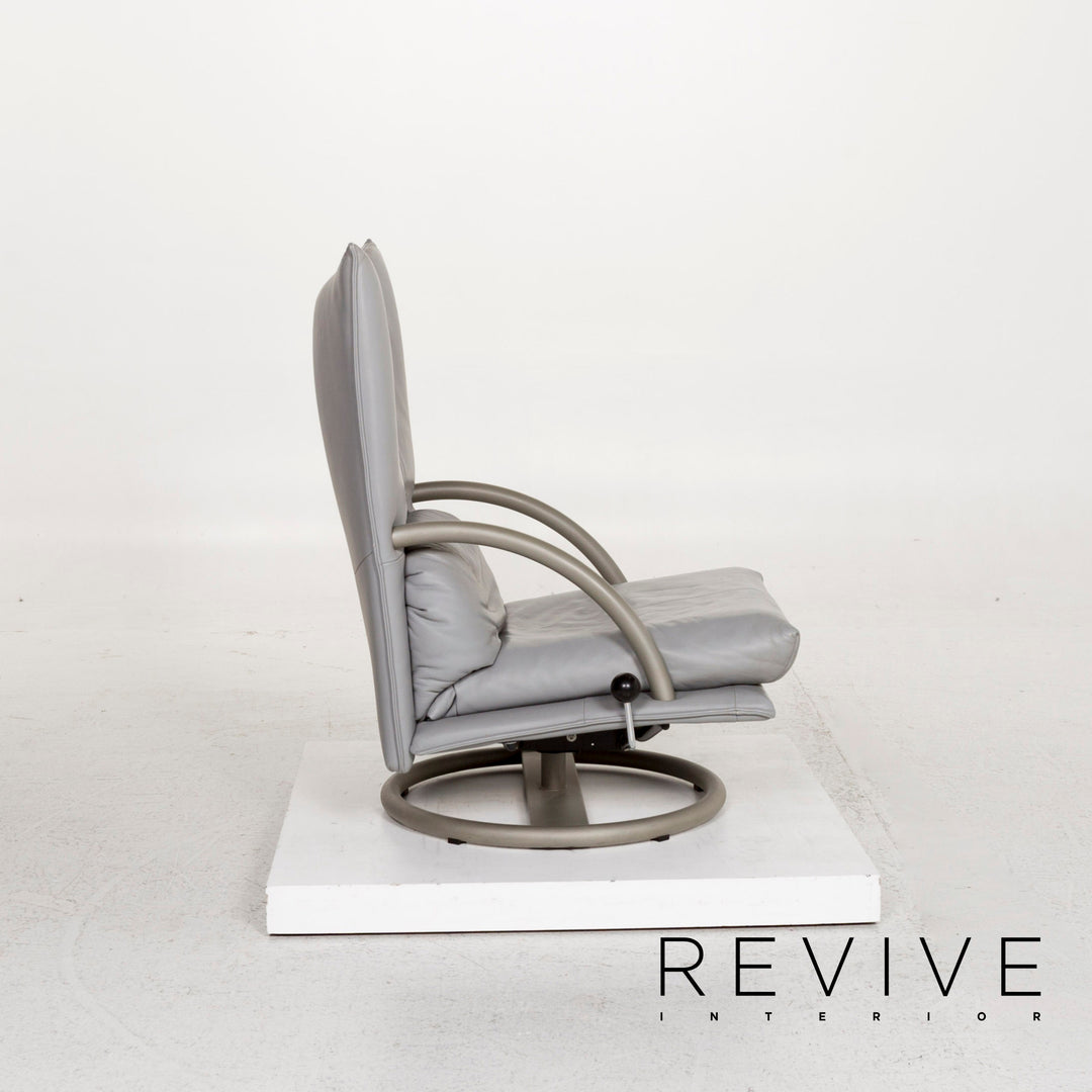 Fauteuil en cuir BMP Rolf Benz avec tabouret chaise de relaxation fonction de relaxation #12826
