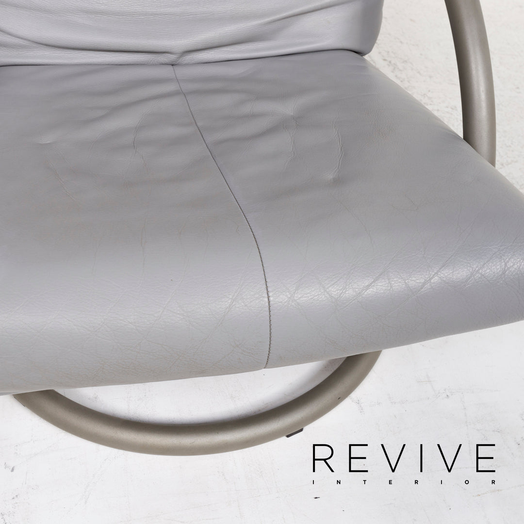 Fauteuil en cuir BMP Rolf Benz avec tabouret chaise de relaxation fonction de relaxation #12826