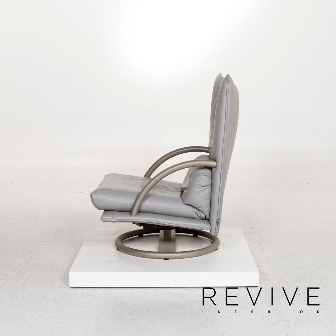 Fauteuil en cuir BMP Rolf Benz avec tabouret chaise de relaxation fonction de relaxation #12826