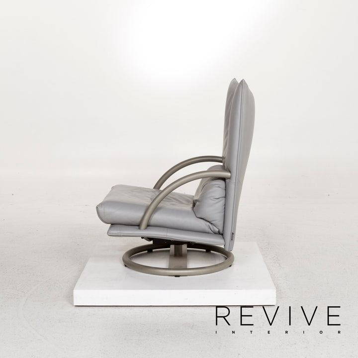 Fauteuil en cuir BMP Rolf Benz avec tabouret chaise de relaxation fonction de relaxation #12826