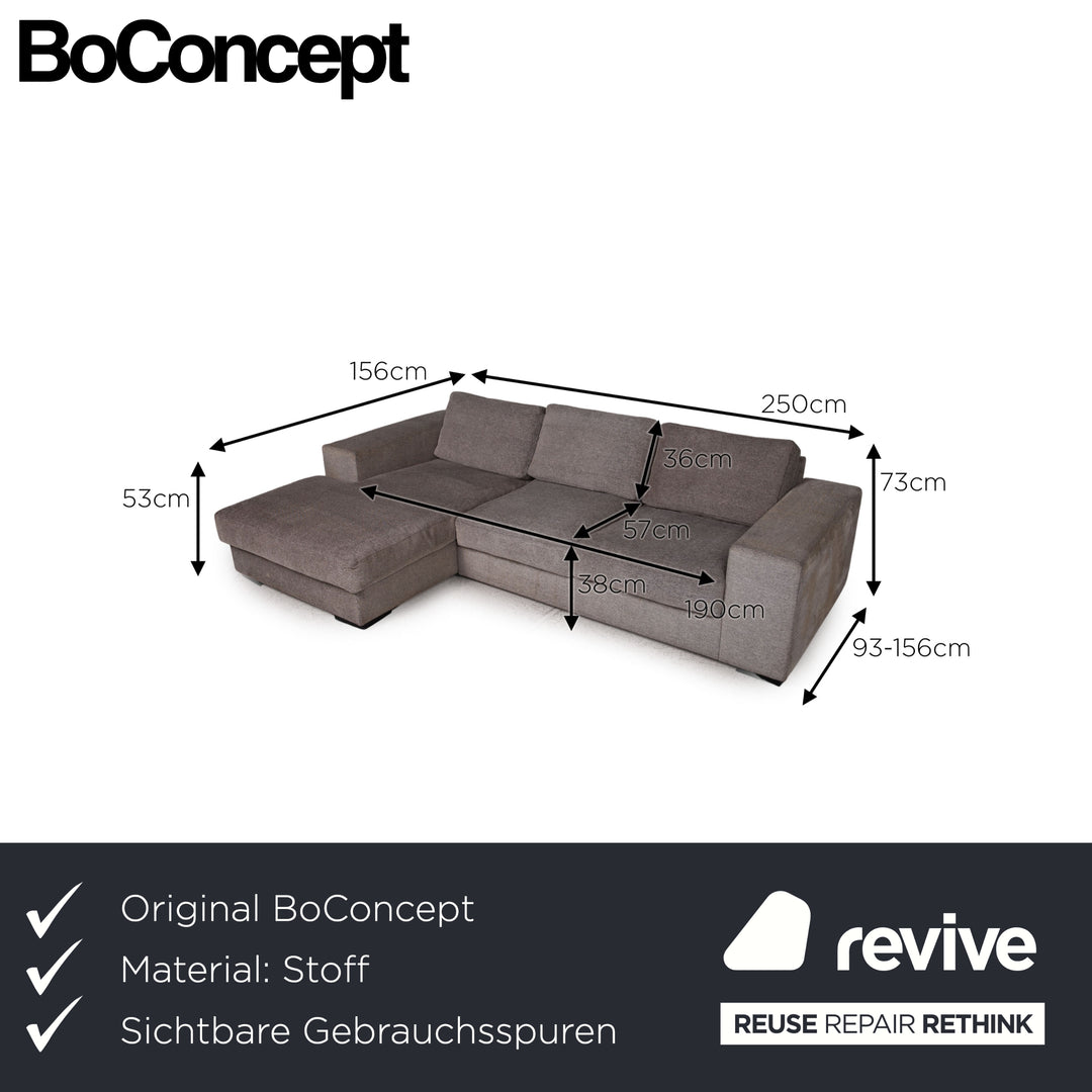 BoConcept Terni Stoff Sofa Grau Ecksofa Outlet