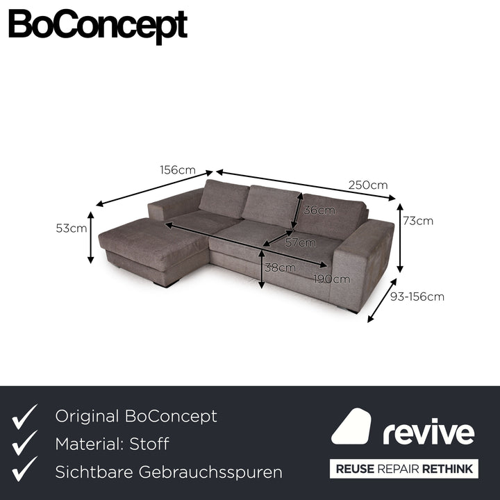 BoConcept Terni Stoff Sofa Grau Ecksofa Outlet