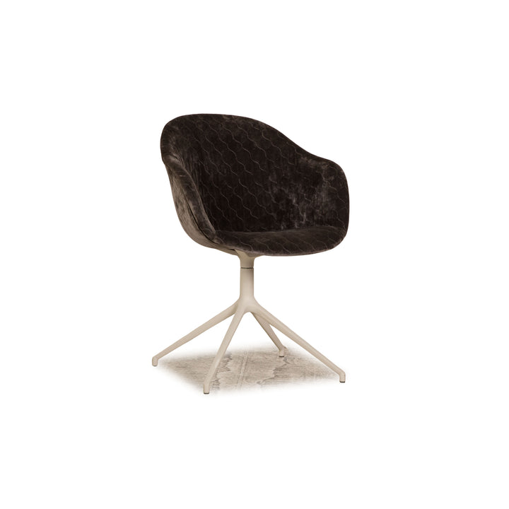 BoConcept Adelaide Stoff Stuhl Grau manuelle Drehfunktion Esszimmer