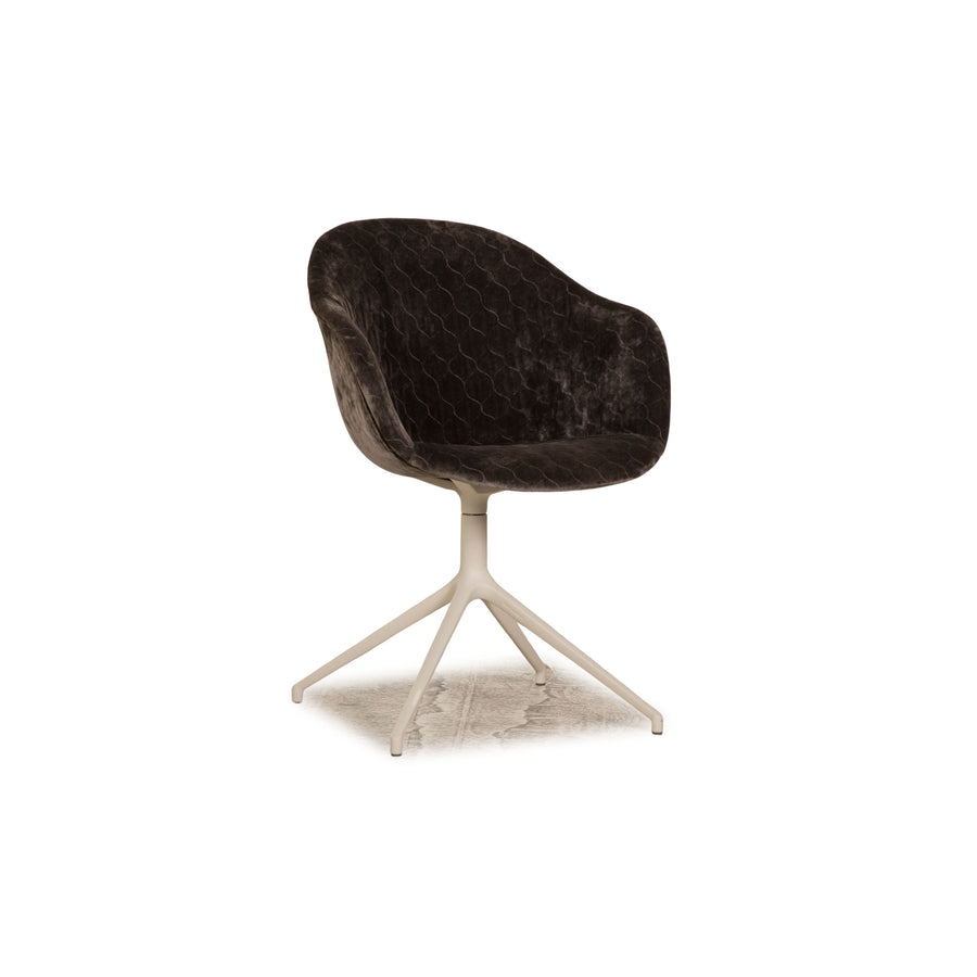 BoConcept Adelaide Stoff Stuhl Grau manuelle Drehfunktion Esszimmer