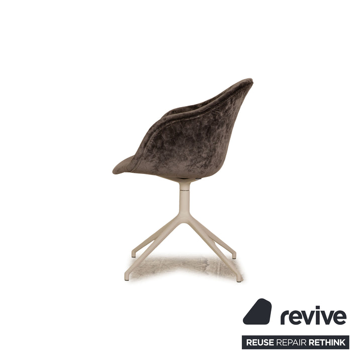 BoConcept Adelaide Stoff Stuhl Grau manuelle Drehfunktion Esszimmer