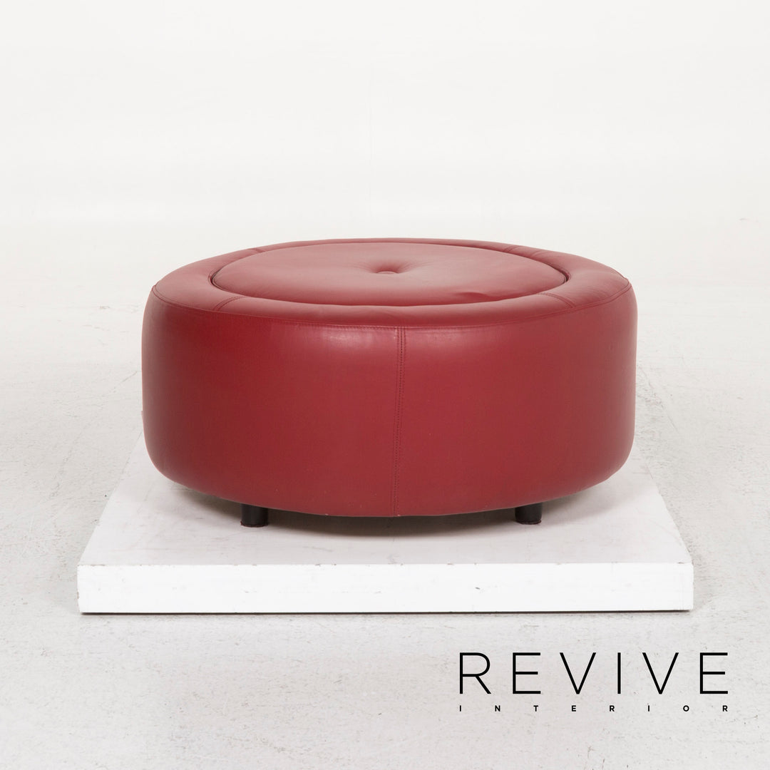 BoConcept Alpha Leder Hocker Rot #12995