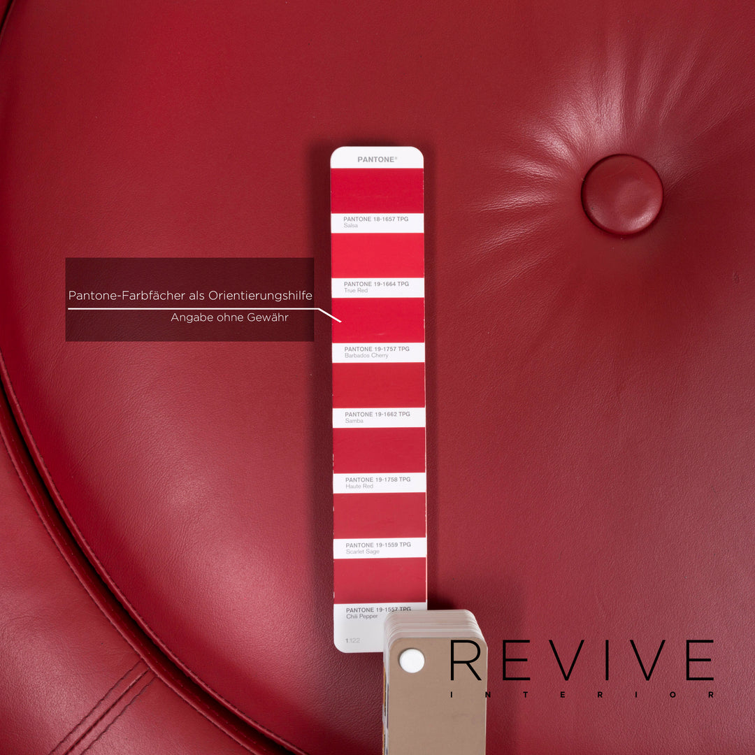 BoConcept Alpha Leder Hocker Rot #12995