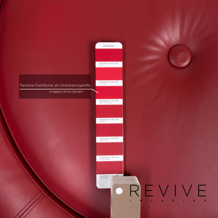 BoConcept Alpha Leder Hocker Rot #12995