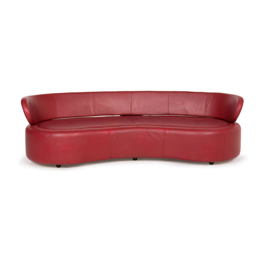 BoConcept Alpha Leder Sofa Rot Zweisitzer #12994