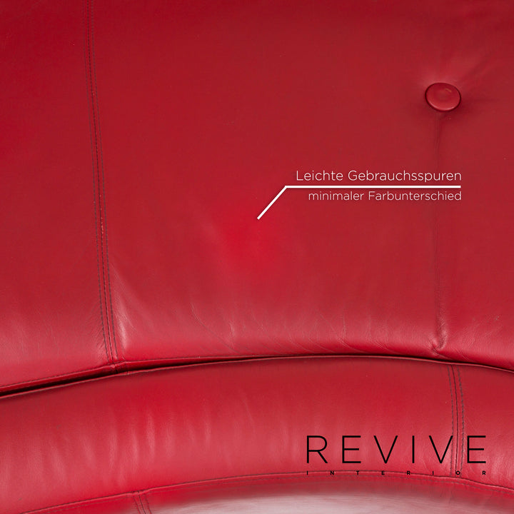 BoConcept Alpha Leder Sofa Rot Zweisitzer #12994
