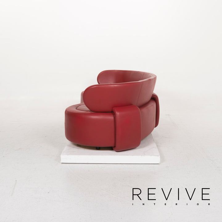 BoConcept Alpha Leder Sofa Rot Zweisitzer #12994
