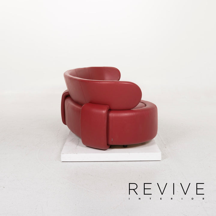 BoConcept Alpha Leder Sofa Rot Zweisitzer #12994