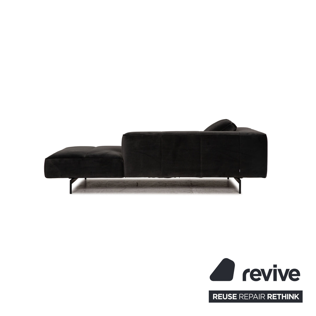 BoConcept Amsterdam Stoff Dreisitzer Grau Grün Sofa Couch Liege