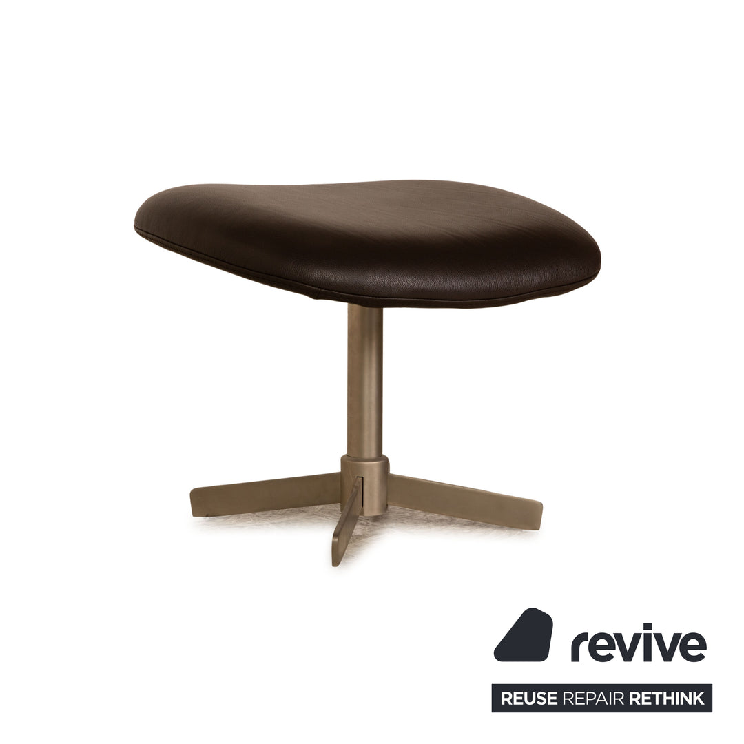 BoConcept Athena Relax Tabouret en Cuir Marron Marron Foncé