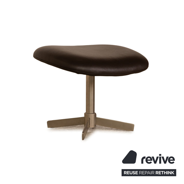 BoConcept Athena Relax Tabouret en Cuir Marron Marron Foncé