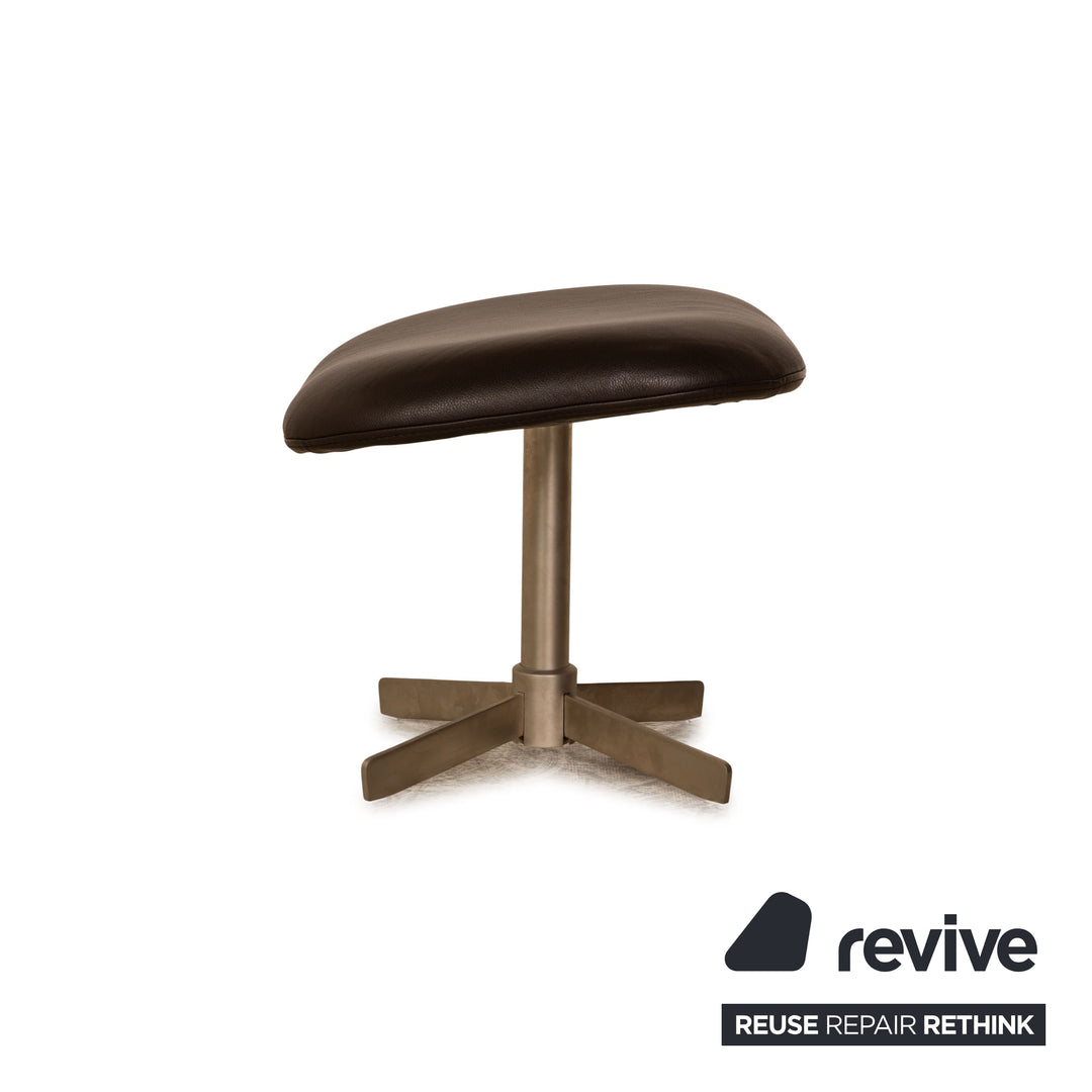 BoConcept Athena Relax Tabouret en Cuir Marron Marron Foncé
