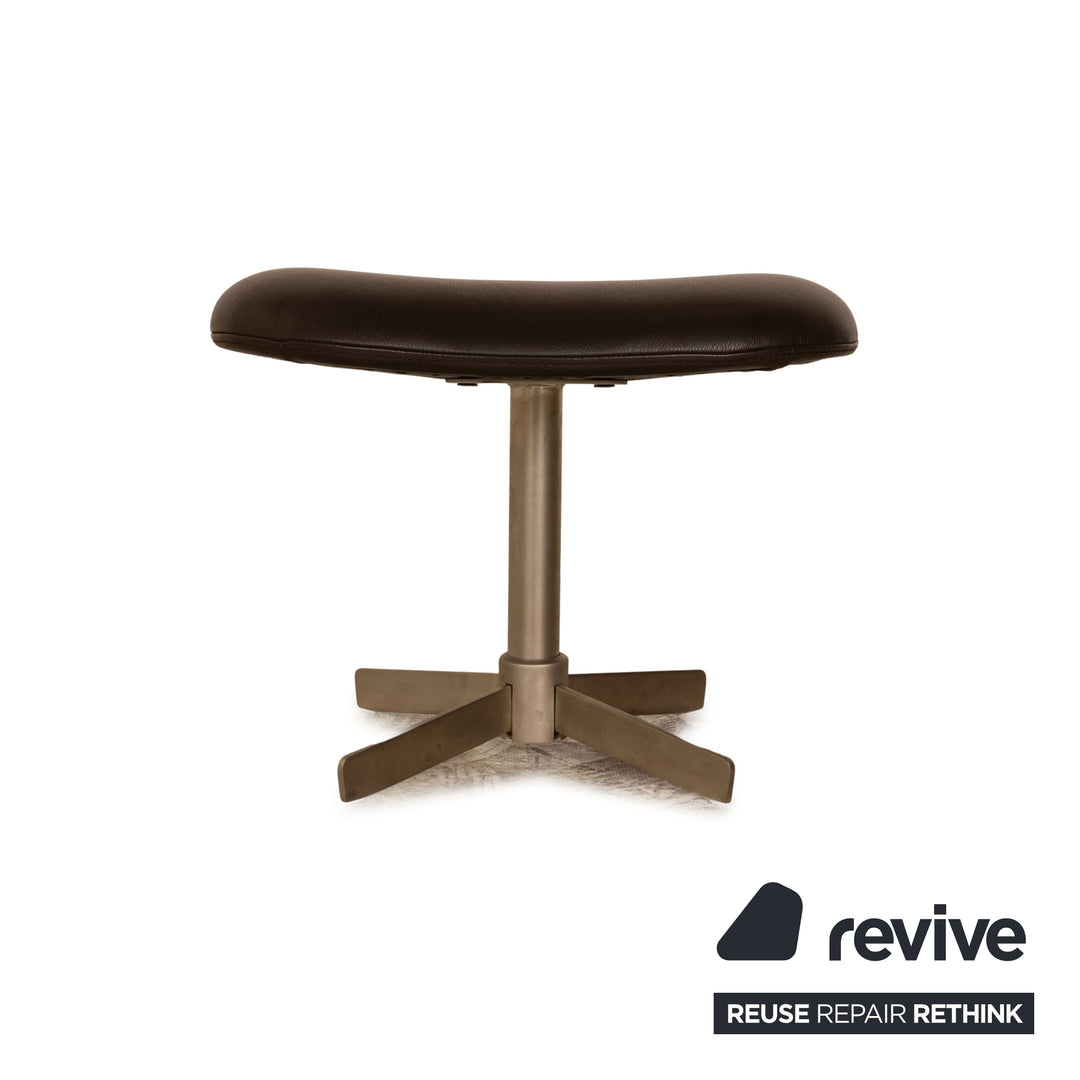 BoConcept Athena Relax Tabouret en Cuir Marron Marron Foncé