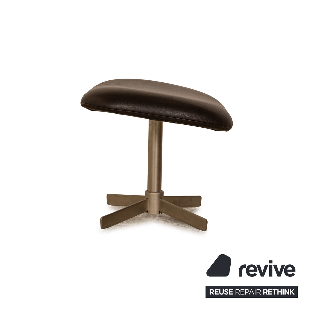 BoConcept Athena Relax Tabouret en Cuir Marron Marron Foncé