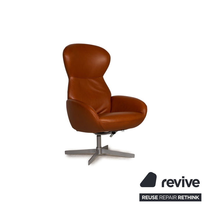 BoConcept Athena Relax Leder Sessel Braun inkl. Hocker