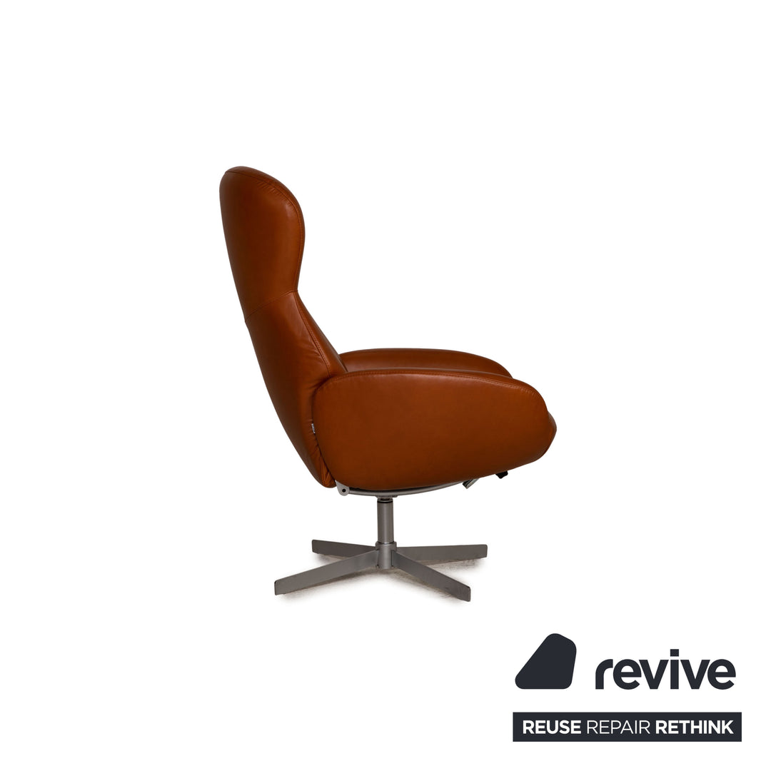 BoConcept Athena Relax Leder Sessel Braun inkl. Hocker