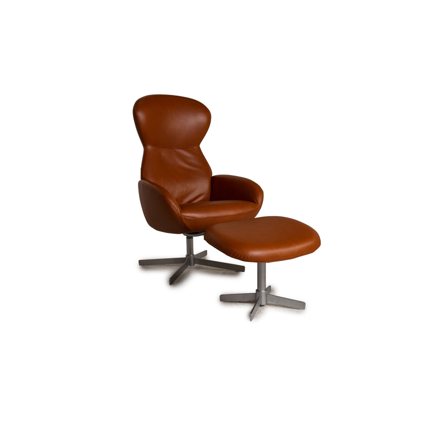 BoConcept Athena Relax Leder Sessel Braun inkl. Hocker