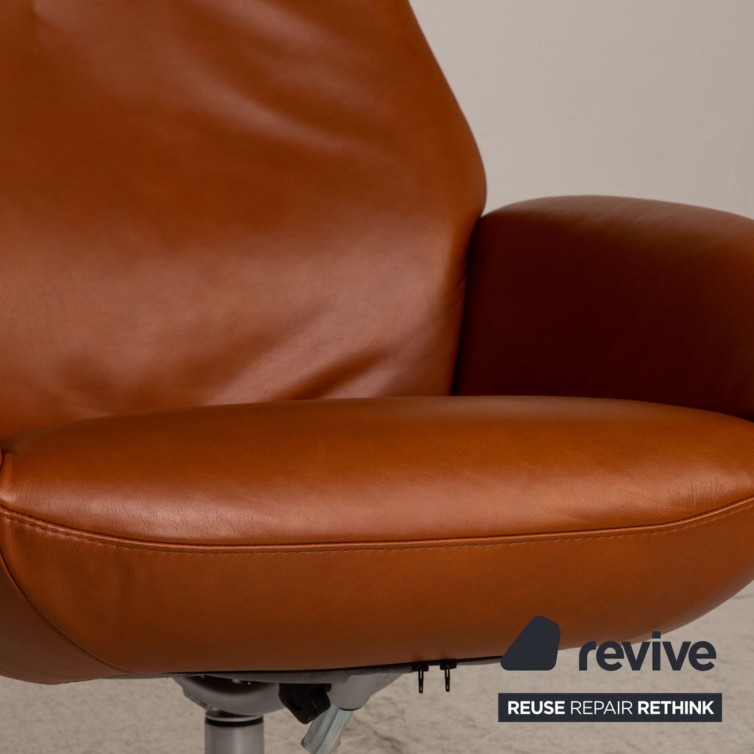 BoConcept Athena Relax Leder Sessel Braun inkl. Hocker
