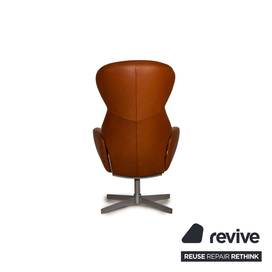 BoConcept Athena Relax Leder Sessel Braun inkl. Hocker