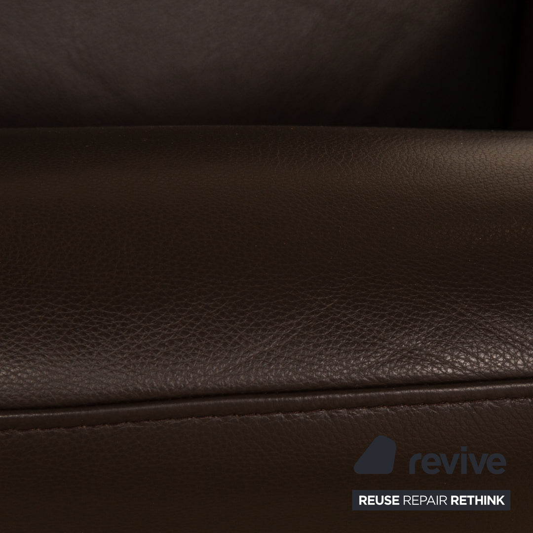 BoConcept Athena Relax Leder Sessel Braun Dunkelbraun manuelle Relaxfunktion