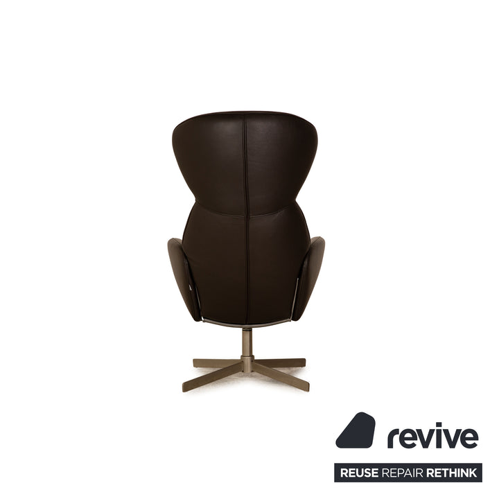 BoConcept Athena Relax Leder Sessel Braun Dunkelbraun manuelle Relaxfunktion