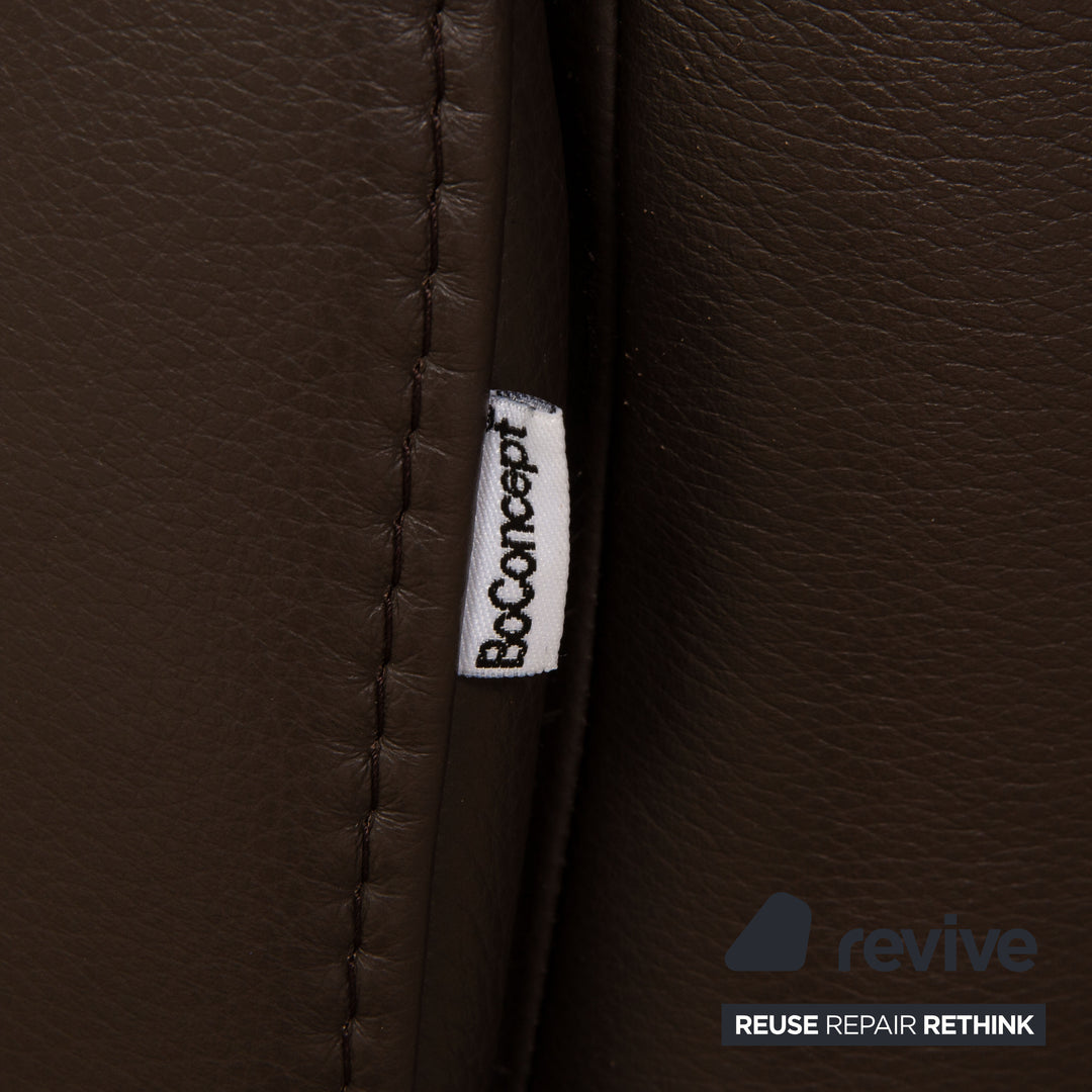 BoConcept Athena Relax Leder Sessel Garnitur Braun Dunkelbraun Manuelle Relaxfunktion Sessel Hocker