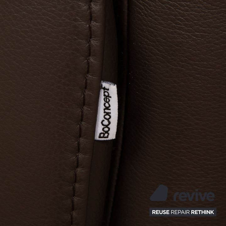 BoConcept Athena Relax Leder Sessel Garnitur Braun Dunkelbraun Manuelle Relaxfunktion Sessel Hocker