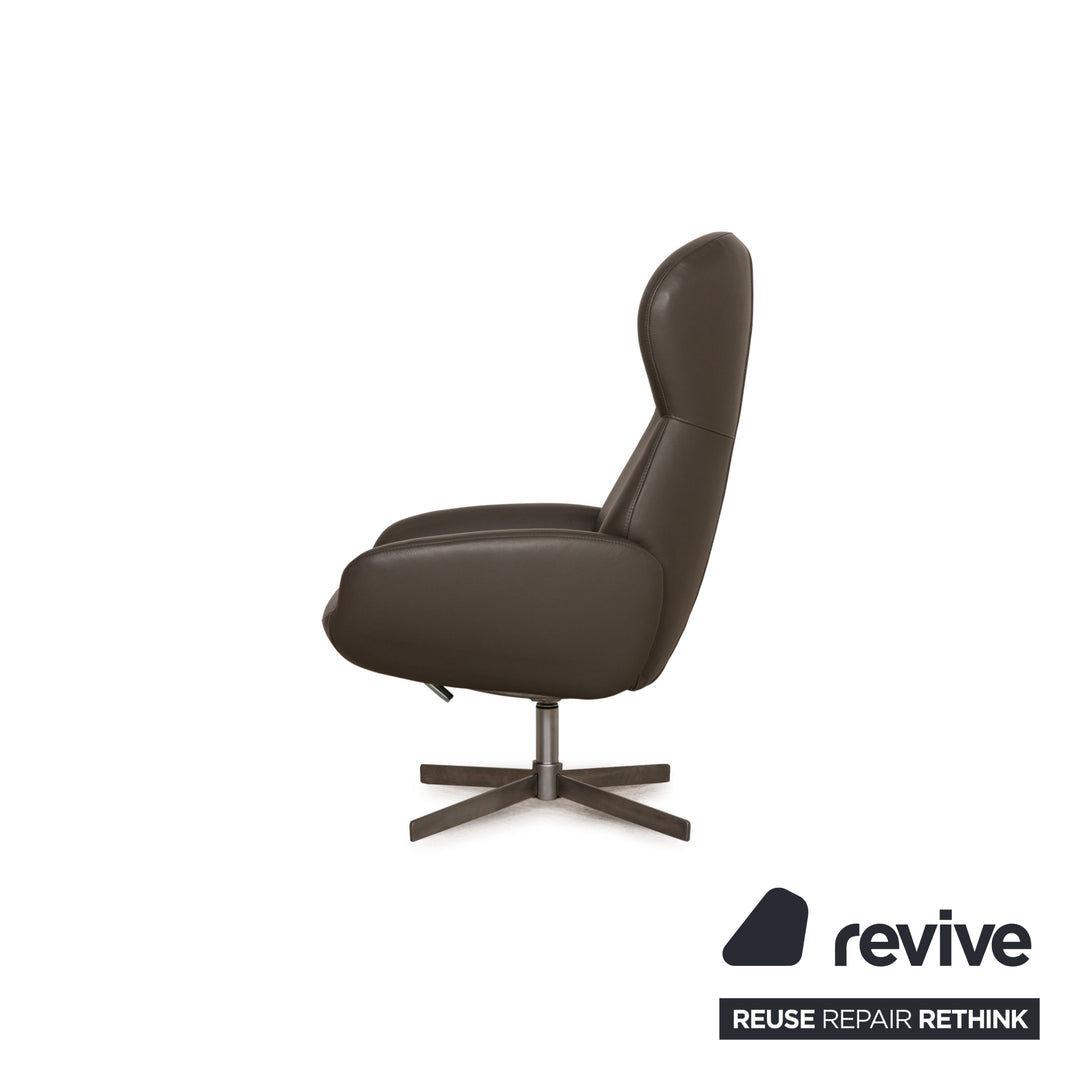 BoConcept Athena Relax Leder Sessel Grau Funktion Relaxfunktion