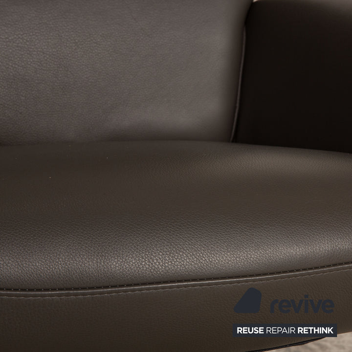 BoConcept Athena Relax Leder Sessel Grau Funktion Relaxfunktion